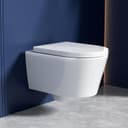 Rainsworth Wand-WC spülrandlos, Doppelauslauf 3 l, 48,5 cm