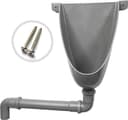Agande Wandurinal PVC mit Abflussrohr und Schrauben