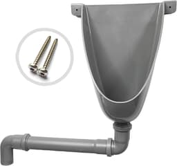 Agande Agande Wandurinal PVC mit Abflussrohr und Schrauben