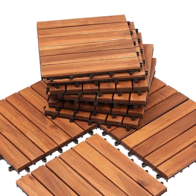 Ikodm Holzfliesen Akazie 3 m² 6 Latten
