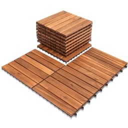 Cecaylie Cecaylie Holzfliesen Akazie 5 m² 6 Latten
