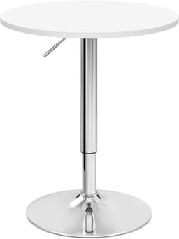 WOLTU WOLTU Bistrotisch höhenverstellbar 70–91 cm weiß