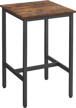 VASAGLE Bartisch 60 × 60 × 92 cm Vintagebraun – Testsieger im Bartisch-Vergleich