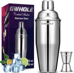 GWHOLE Cobbler 750 ml mit Jigger – Testsieger im Cocktail-Shaker-Vergleich