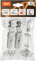BLUM 2× CLIP top BLUMOTION 110° vernickelt