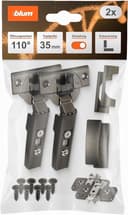 BLUM 2× CLIP top BLUMOTION 110° Onyx