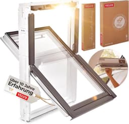 VELUX VELUX Kunststoff Dachfenster FK08 66×140 inkl. Rahmen & Rollo
