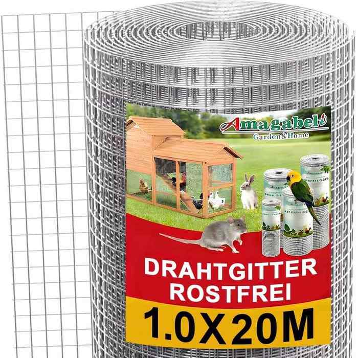Amagabeli Volierendraht 1 m × 20 m, 12,7 mm