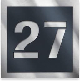 Metzler Metzler Hausnummernschild Edelstahl Anthrazit, 12×12 cm