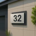EDS Hausnummernschild Edelstahl-Design, Acrylglas
