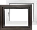 Kellerfenster 90×50 cm dunkle Eiche DIN rechts