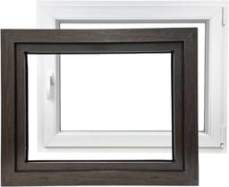 – Kellerfenster 90×50 cm dunkle Eiche DIN rechts