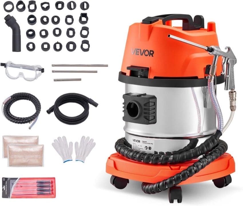 VEVOR Walnuss-Strahlgerät 13 L, 1200 W, 23 Adapter