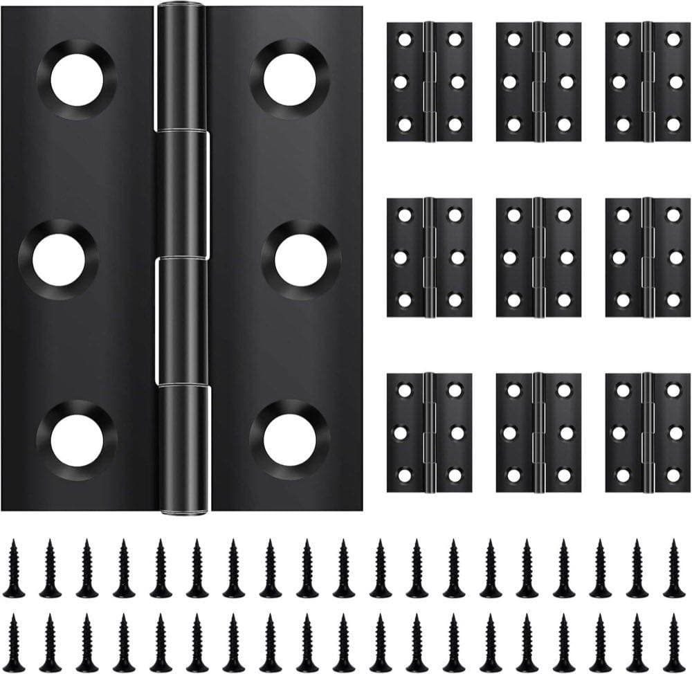 Yeepeo kleine Klappscharniere, 10 Stück, Schwarz