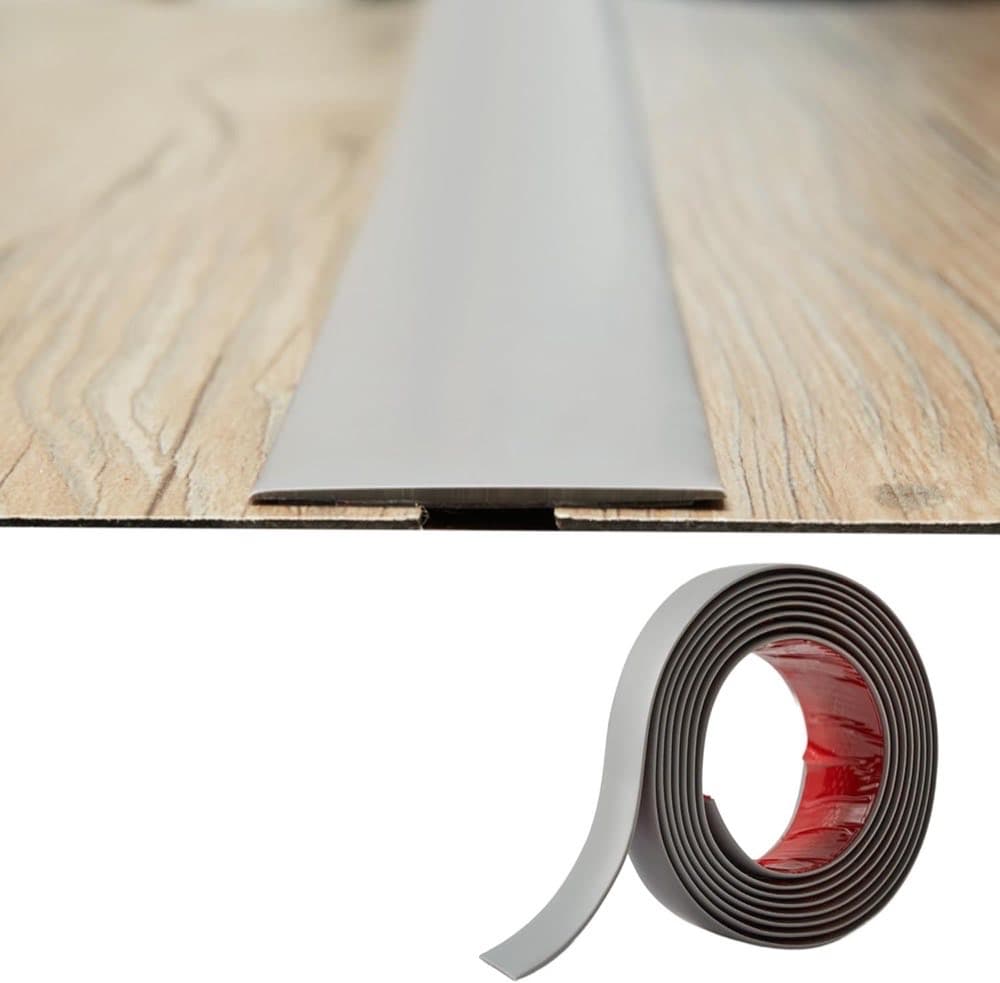 Zayejod Vinyl-Übergangsleiste 2 mm × 5 cm × 2 m Grau