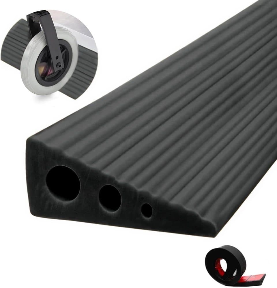 Cnwinu Türschwellenrampe PVC 100×6,5×2,5 cm