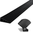 CUTIS Türschwellenrampe 90×6,5×2,5 cm PVC Schwarz