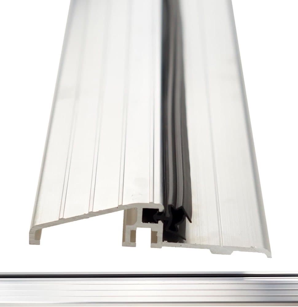 FEINZ Türdichtung Aluminium 93 cm mit schwarzer Dichtung