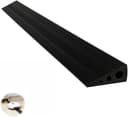 CUTIS Türschwellenrampe 90×7×3 cm PVC Schwarz