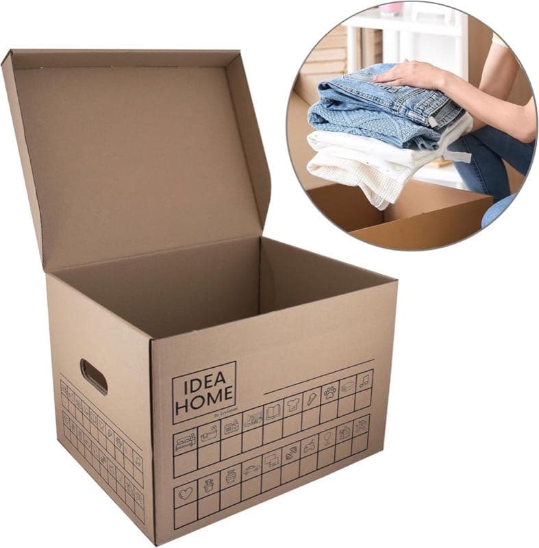 IDEA HOME 12er SET Aufbewahrungsbox mit Deckel 431×333×294 mm