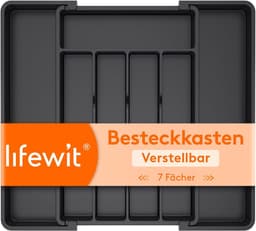 Lifewit Kunststoff-Besteckkasten 5–7 Fächer