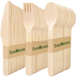 SunMoon SunMoon Holzbesteck 150-teilig