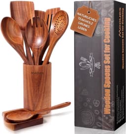 Mooues Teak-Kochlöffel-Set 9-teilig