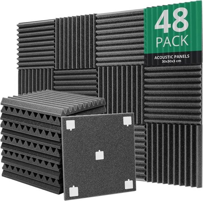 48er Schaumstoff-Paneele 30×30 cm Anthrazit