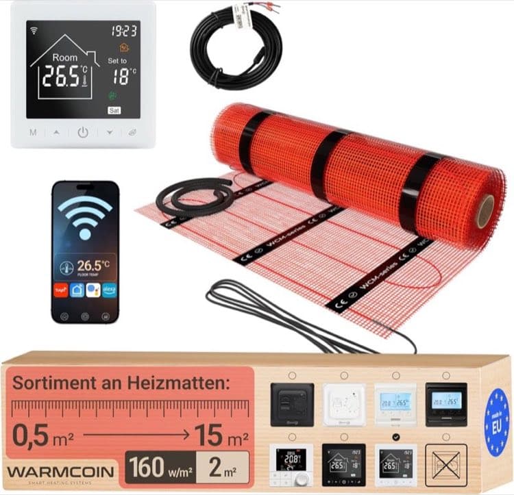 Warmcoin · Heizmatte · 160 W/m² · 2 m²