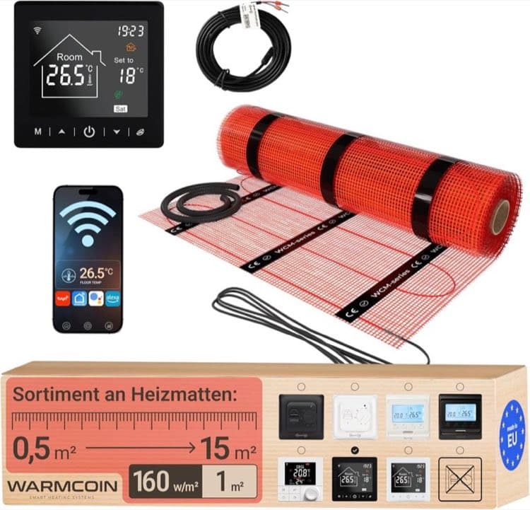 Warmcoin · Heizmatte · 160 W/m² · 1.0 m²