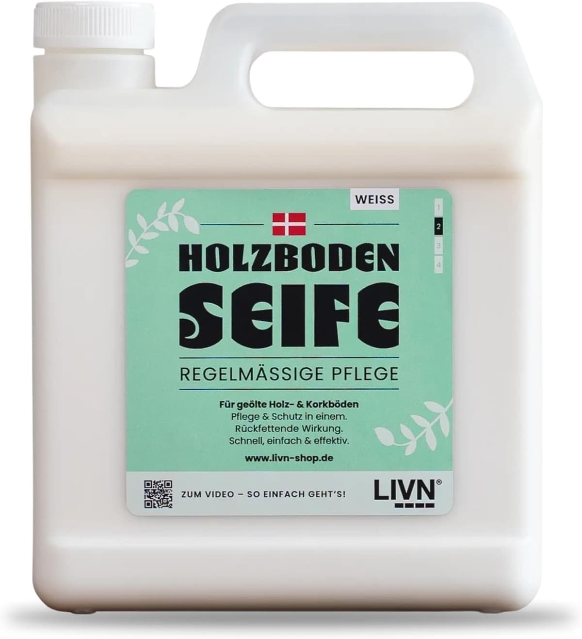 LIVN Holzbodenseife Weiß 2,5 L