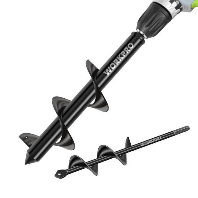 WORKPRO Gartenbohrer-Set 8×30 & 4×22 cm