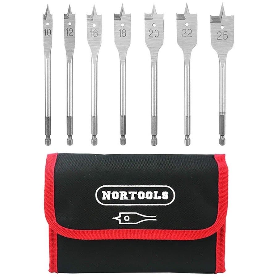 NORTOOLS Spatenbohrer 7-tlg. 10–25 mm