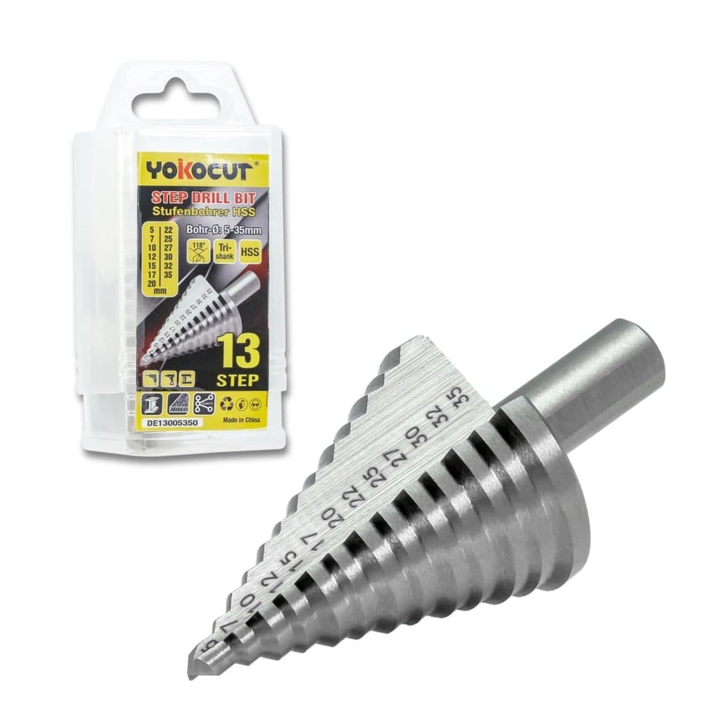 YOKOCUT HSS Stufenbohrer 5–35 mm (13 Stufen)