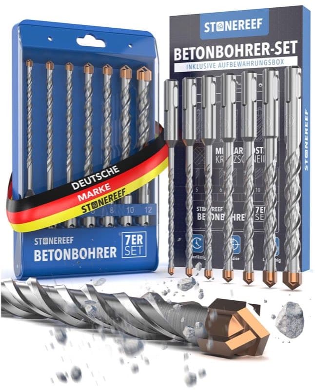 STONE REEF SDS-Plus Set 7-tlg. 5–12 mm
