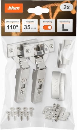 Blum Blum CLIP top BLUMOTION 110° Softclose (2×)