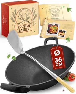 KRUSTENZAUBER KRUSTENZAUBER Gusseisen-Wok 36 cm