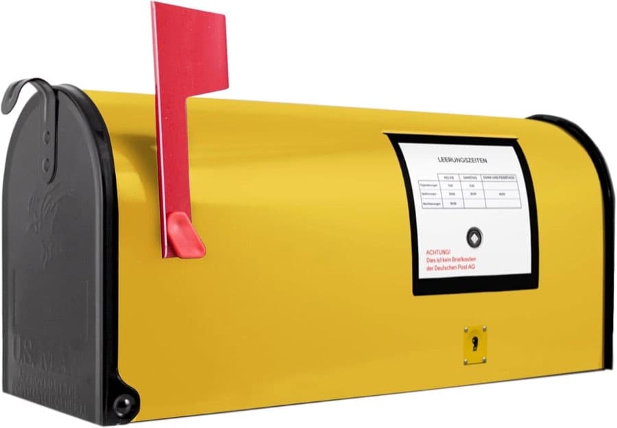 banjado US Mailbox Gelb