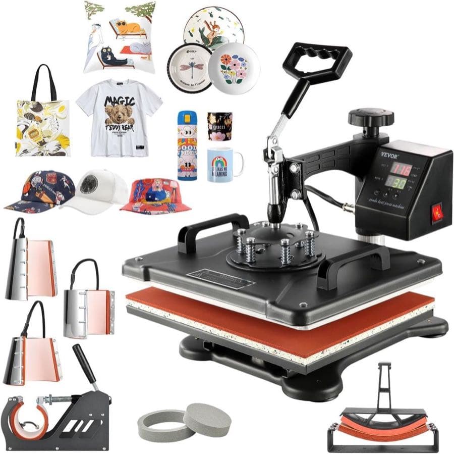 VEVOR Transferpresse 30×38 cm 8-in-1