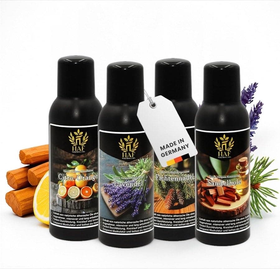 HAF Saunaaufguss Set · Zarte Sinne 4×100 ml