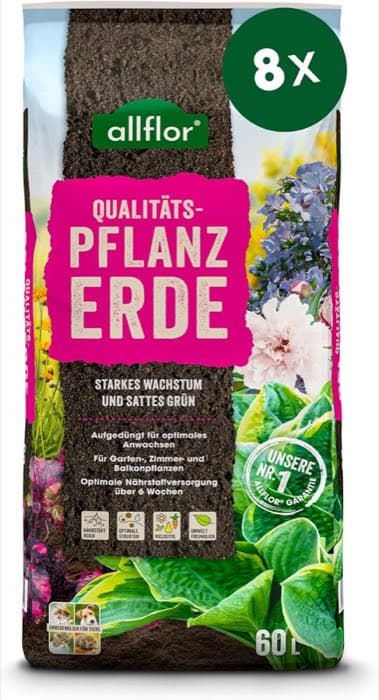 Allflor Pflanzerde · 8×60 L