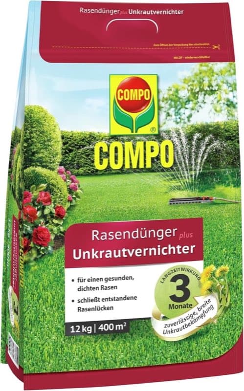 COMPO Rasendünger + Unkrautvernichter · 12 kg