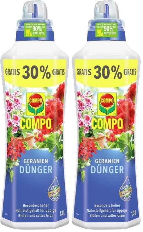 COMPO Geraniendünger · 2 × 1,3 l