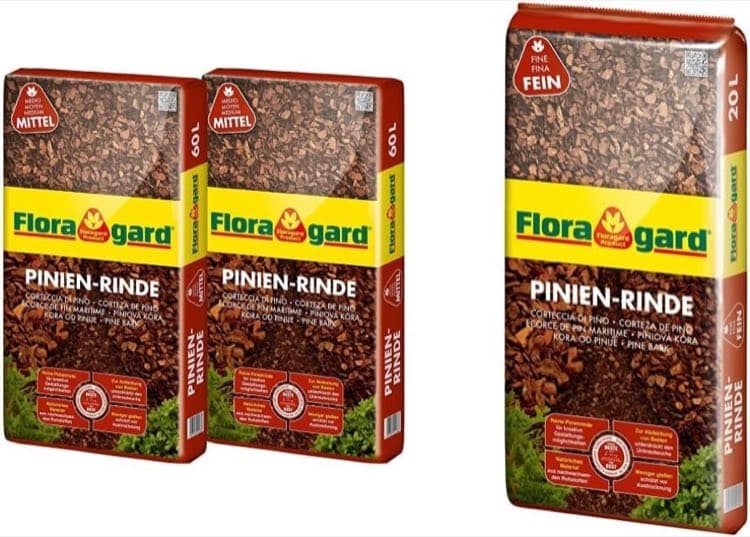 Floragard Pinienrinde Bundle · mittel + fein · 140 L