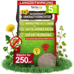 TerraUno TerraUno Rasendünger mit Unkrautvernichter · NPK 22+5+5 · 5 kg