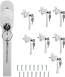 Fiqops 8× Fenstergriff abschließbar 35 mm (16 Schlüssel)