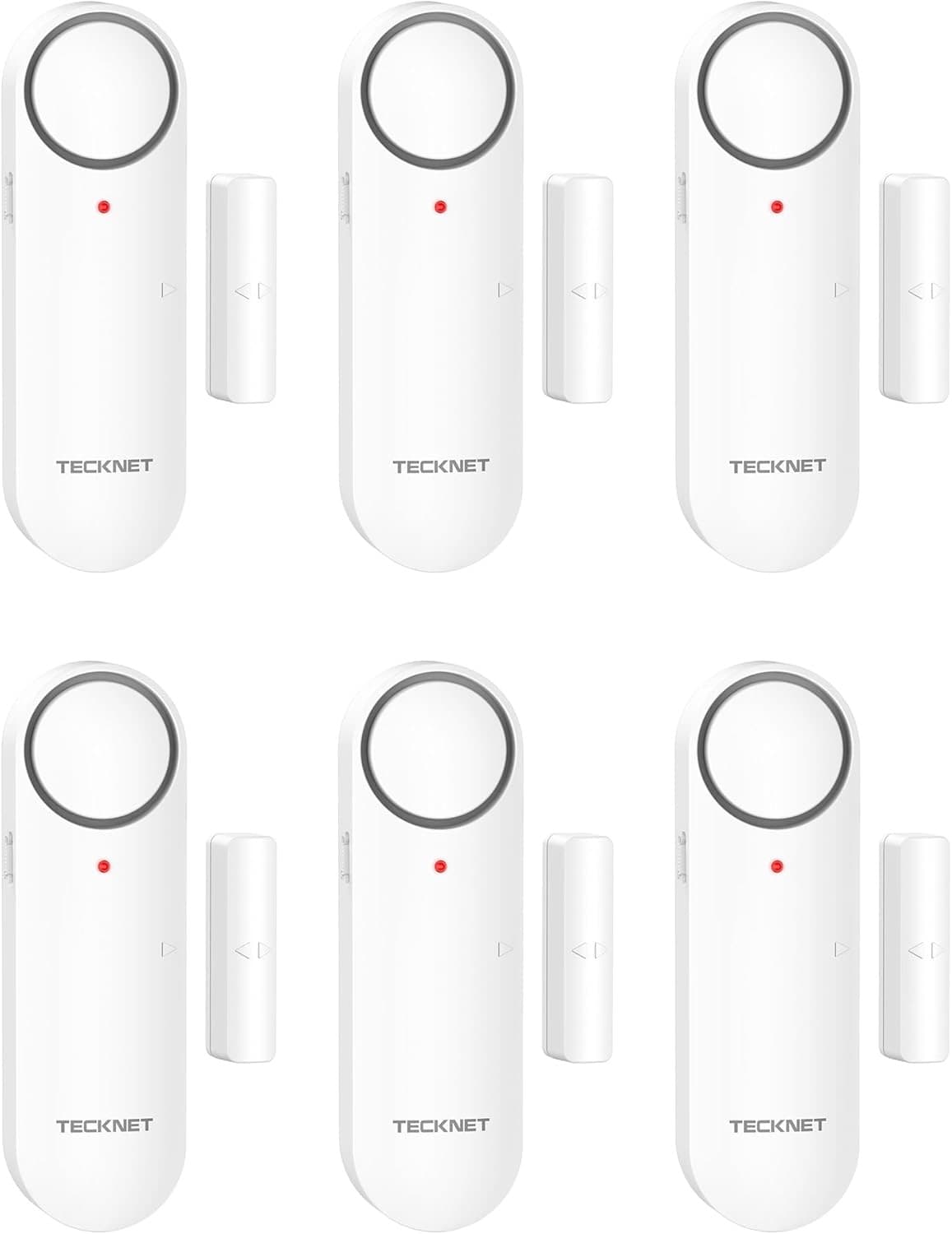 TECKNET Fensteralarm AAA mit LED (6er)