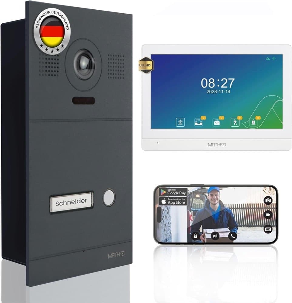Mathfel 2-Draht IP 10″ App (1 Klingeltaster)