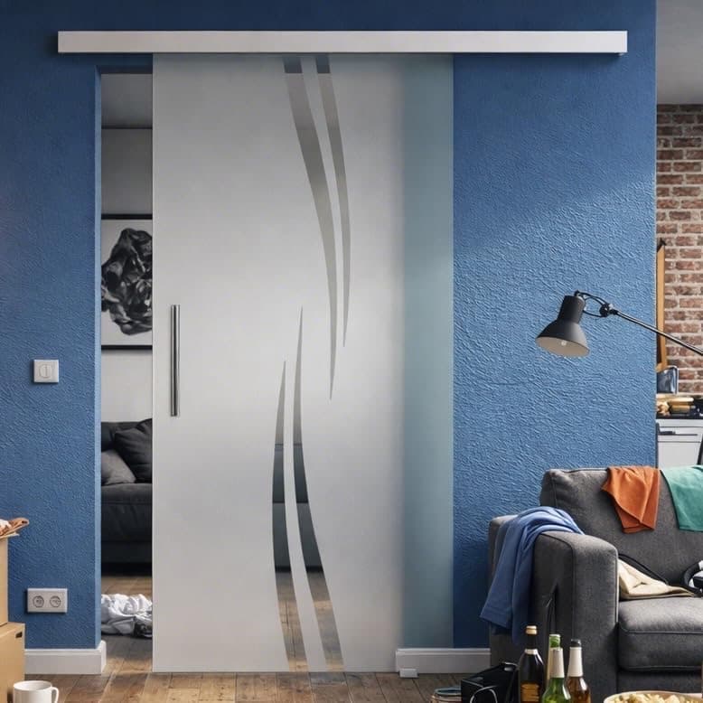 Sadora Glas-Schiebetür 650×2175 Wellen