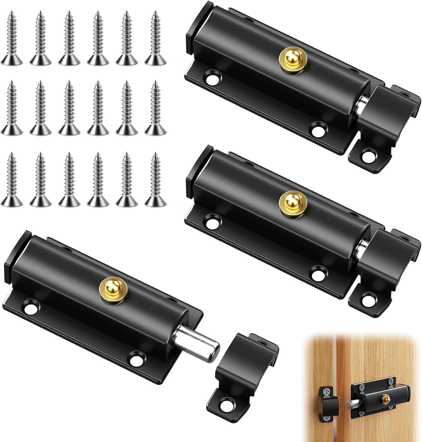 DCHR Federriegel 3 Zoll schwarz (3er)